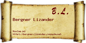 Bergner Lizander névjegykártya